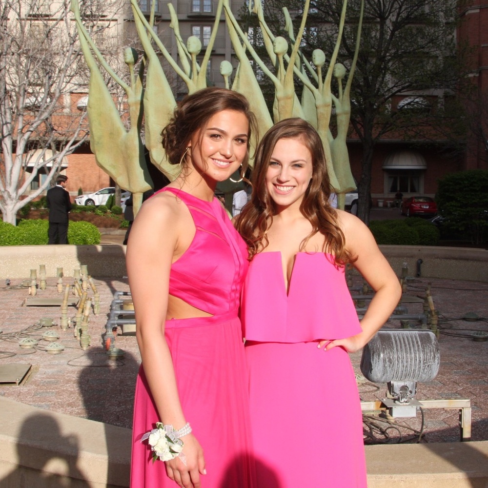 Pink Backless Mesh Design Prom Dress - Picture 3 of 7